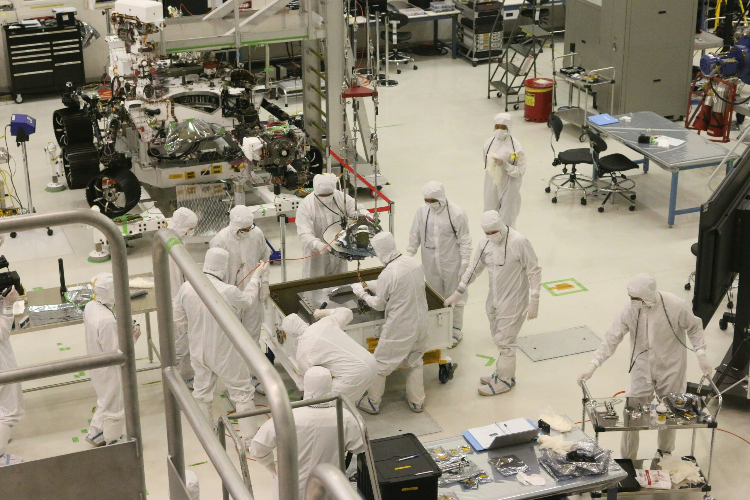 Specialized cleanroom equipment and panels ready for delivery